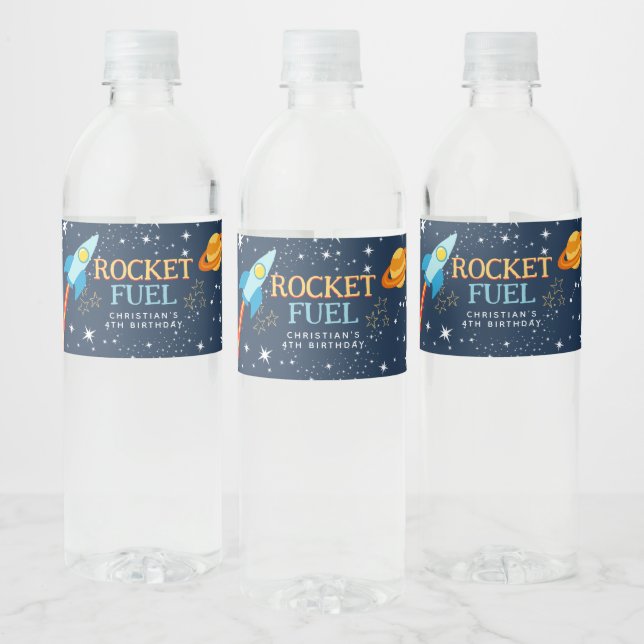 Étiquette de bouteille d'eau de l'espace carburant (Bouteilles)