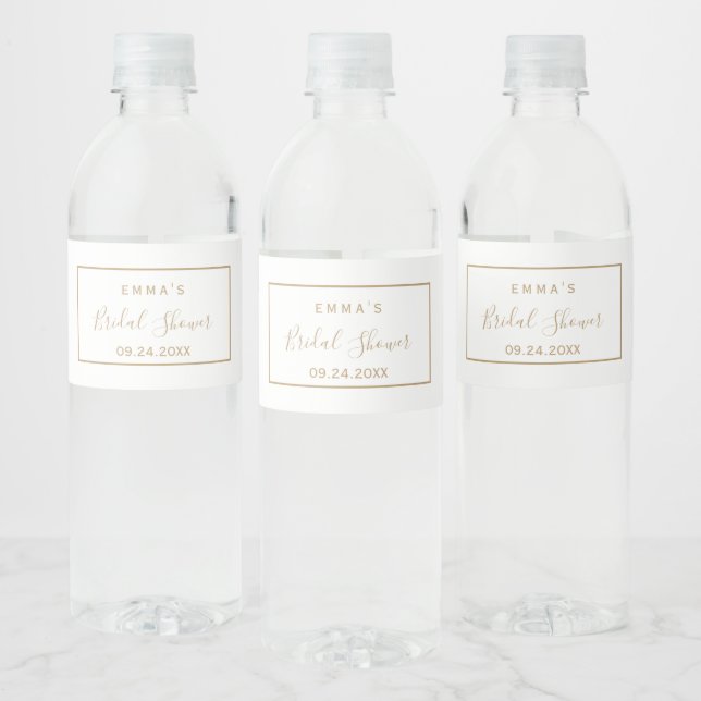 Étiquette de bouteille d'eau de mariage minimalist (Bouteilles)