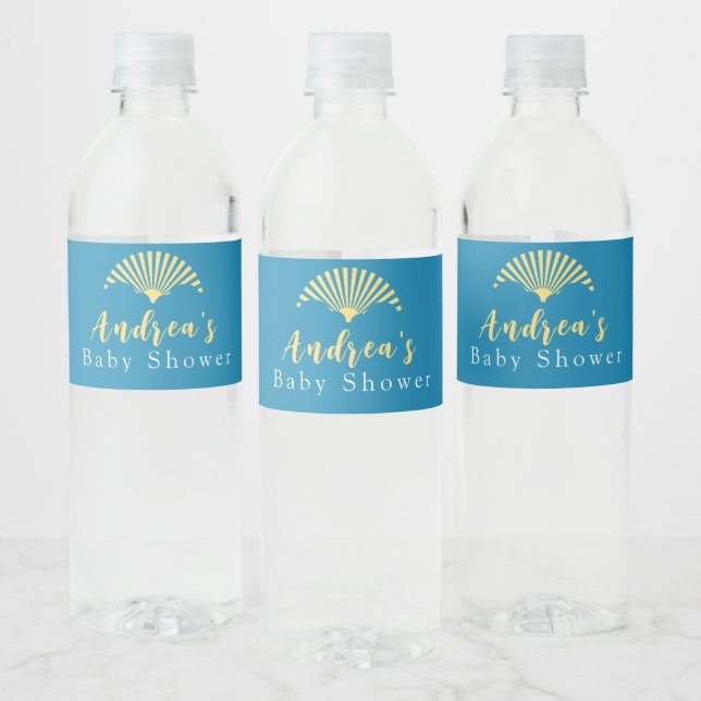 Étiquette de bouteille d'eau du Baby shower solair (Bouteilles)