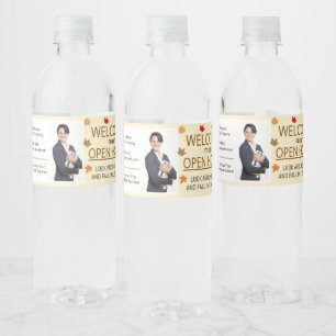 Étiquette de bouteille d'eau du Réaltor Automne