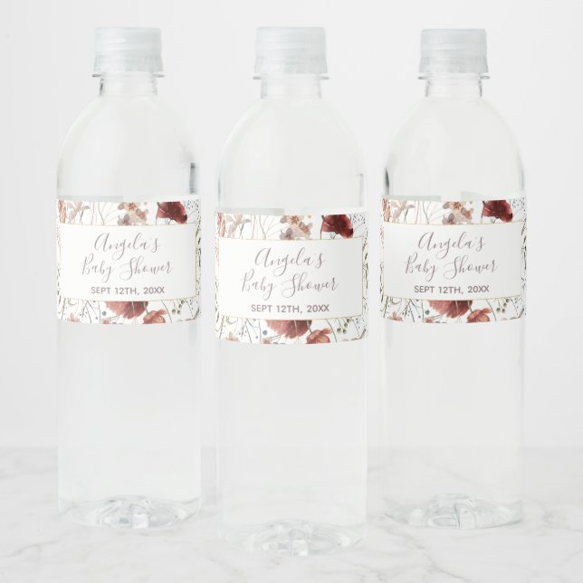Étiquette de bouteille d'eau Fleurs sauvages d'aut (Bouteilles)
