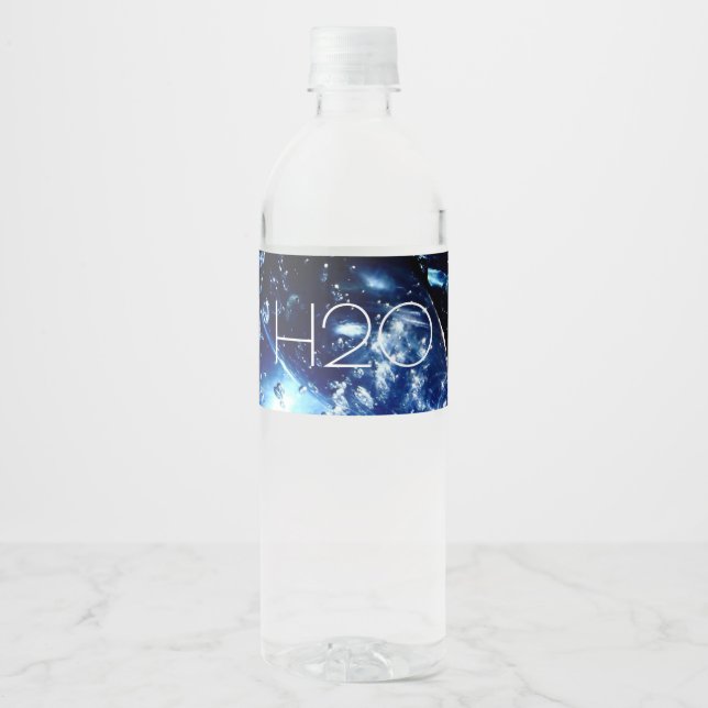 étiquette de bouteille d'eau h20 (Devant)