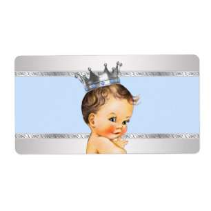 Étiquette de bouteille d'eau pour Baby Shower du P