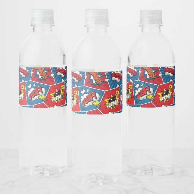 Étiquette de Bouteille d'Eau pour Fête de Super-hé (Bouteilles)