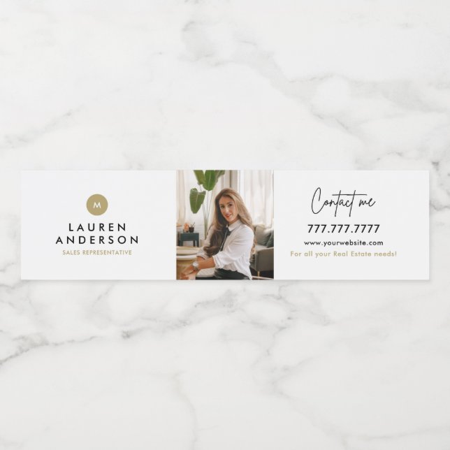 Étiquette de bouteille d'eau promotionnelle pour l (Étiquettes simples)