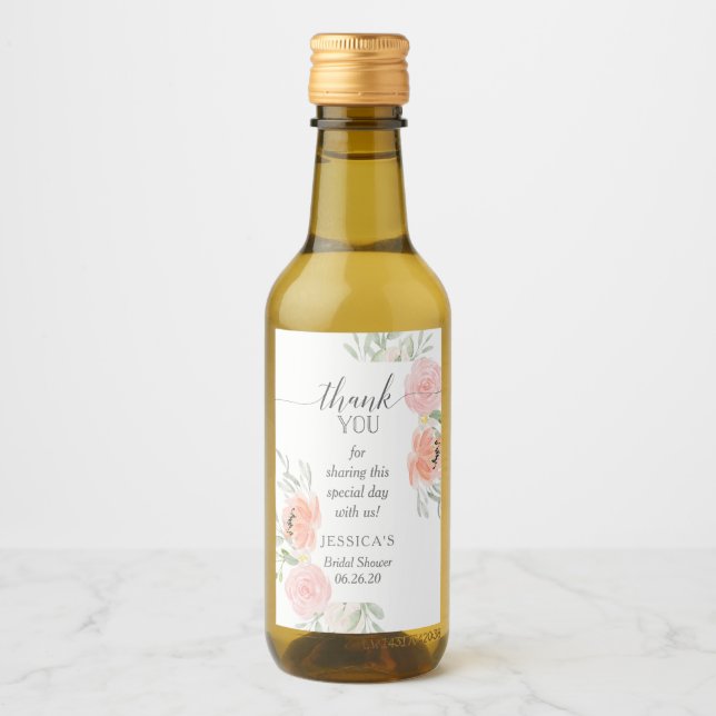 Étiquette de bouteille Pastel Blush Mini (Devant)