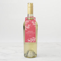 Étiquette de bouteille pour les fêtes de fin d'ann