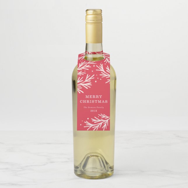 Étiquette de bouteille pour les fêtes de fin d'ann (Sur bouteille)