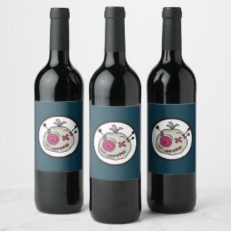 Étiquette de bouteilles de vin à jetons Voodoo (8,