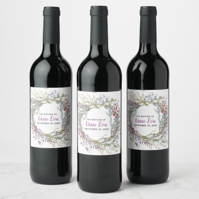 Étiquette de bouteilles de vin Yanna (Bouteilles)