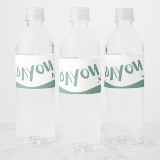 Étiquette de bouteilles d'eau Bayou
