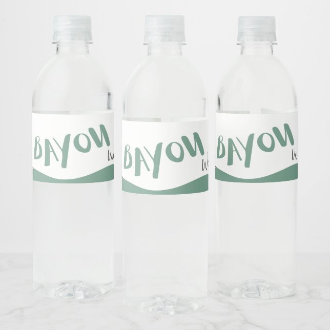 Étiquette de bouteilles d'eau Bayou (Bouteilles)