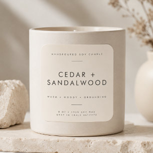 Étiquette de branding de bougie élégante pour peti