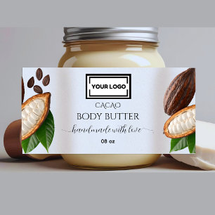 Étiquette de cacao fait maison beurre