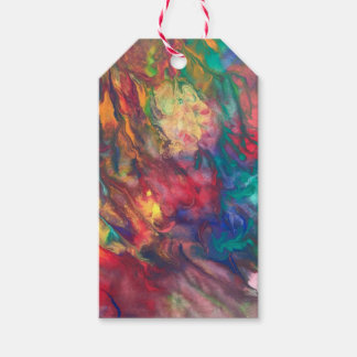 Étiquette de cadeau arc-en-ciel Fête colorée Tag c