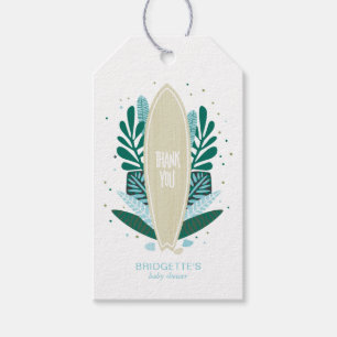 Étiquette de cadeau bébé à bord Aqua Tropical