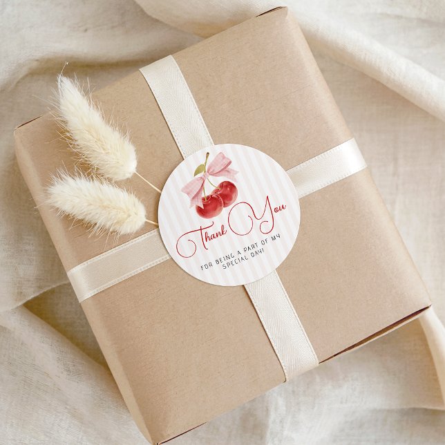 Étiquette de cadeau d'anniversaire Cerise (Créateur téléchargé)