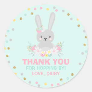 Étiquette de cadeau d'anniversaire de lapin un
