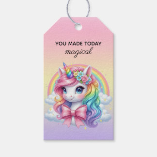 Étiquette de cadeau d'anniversaire magique Licorne