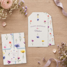 Étiquette de cadeau d'anniversaire personnalisée d