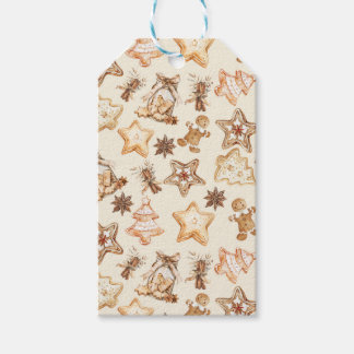 Étiquette de Cadeau de Biscuit de Noël