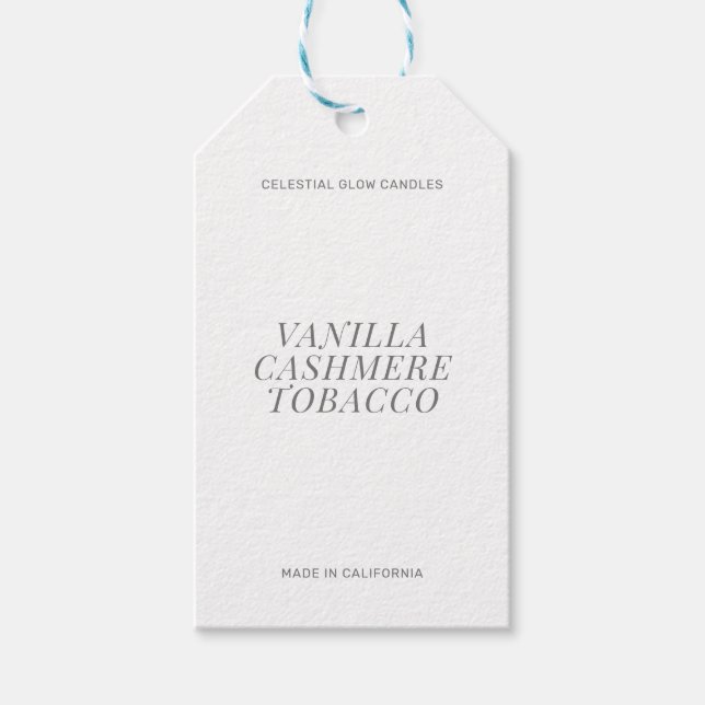 Étiquette de cadeau de bougie moderne simple (Devant)