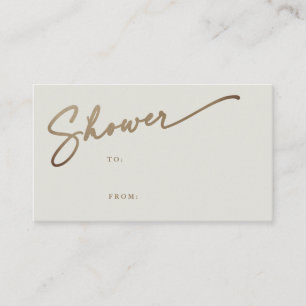 Étiquette de cadeau de douche de mariée de mariage