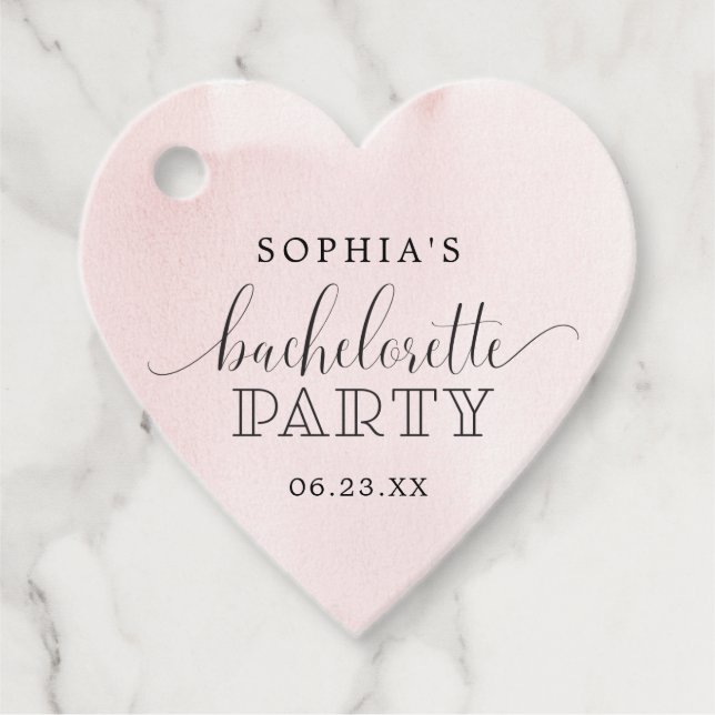 Étiquette de cadeau de fête de bachelorette rose (Devant)