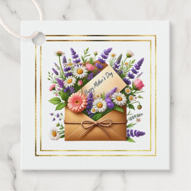 Étiquette de Cadeau de Fête des Mères (Devant)