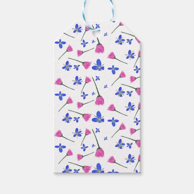 Étiquette de cadeau de fleurs fraîchement coupées (Devant)