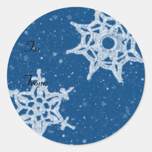 Étiquette de cadeau de flocon de neige