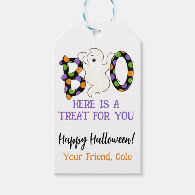 Étiquette de cadeau de Halloween (Devant)