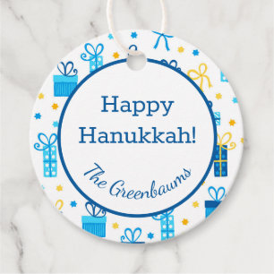 Étiquette de cadeau de Hanouka