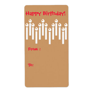 Étiquette de cadeau de joyeux anniversaire de