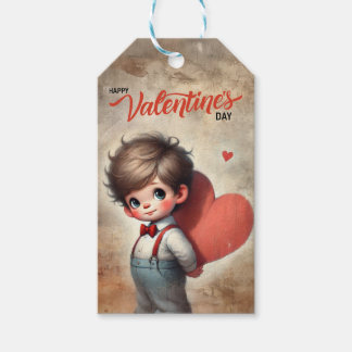 Étiquette de cadeau de la Saint-Valentin - Garçon 