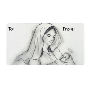 Étiquette de cadeau de l'amour de mère