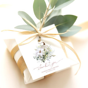 Étiquette de cadeau de mariage automnal citrouille