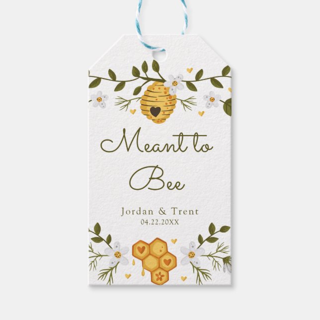 Étiquette de cadeau de mariage/bain de mariée sur  (Devant)
