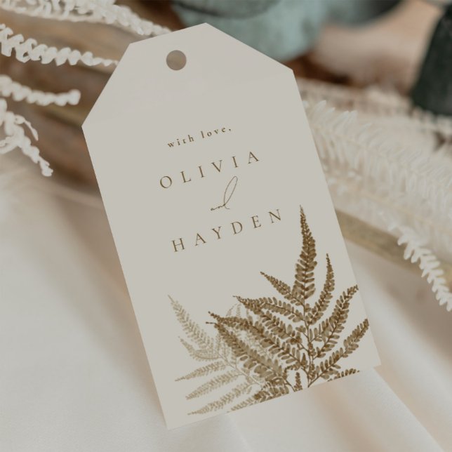 Étiquette de cadeau de mariage boho botanique (Créateur téléchargé)