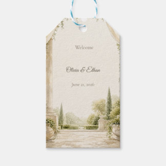 Étiquette de cadeau de mariage de bienvenue