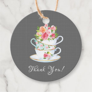 Étiquette de cadeau de mariage élégant Tea Bridal