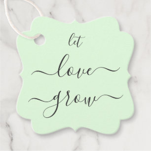 Étiquette de cadeau de mariage 'Laissez l'amour gr