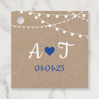 Étiquette de cadeau de mariage - petit avion et lé