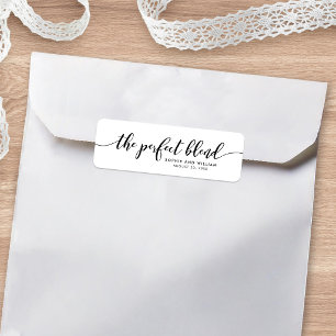 Étiquette de cadeau de mariage Relax Script The Pe