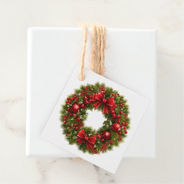 Étiquette de cadeau de Noël (En situation)