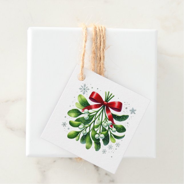 Étiquette de cadeau de Noël (En situation)