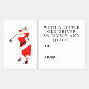 Étiquette de cadeau de Noël de golf