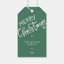 Étiquette de cadeau de Noël – Festive