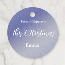 Étiquette de cadeau de Noël personnalisée pailleté