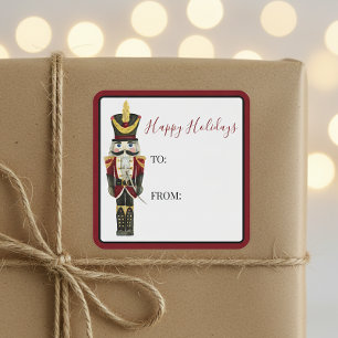 Étiquette de cadeau de Noël traditionnelle Joyuses
